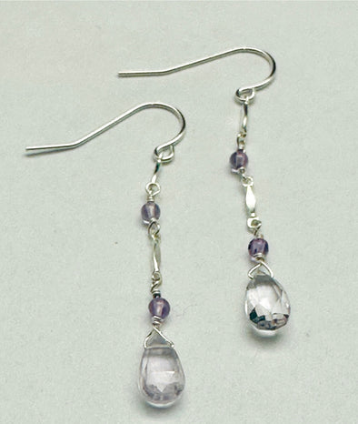 Pink Amethyst Earrings