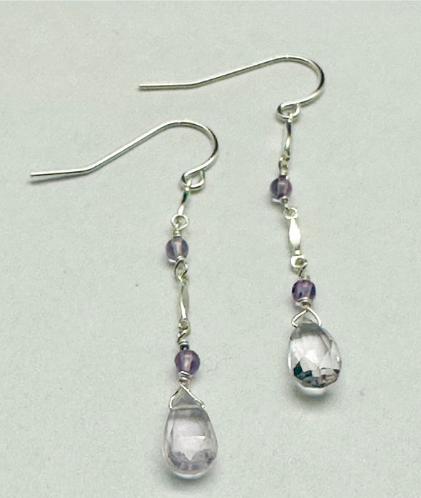 Pink Amethyst Earrings