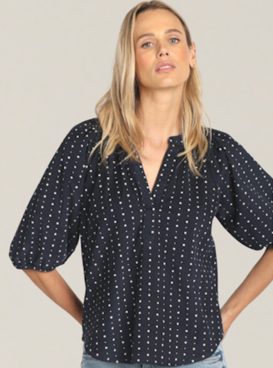 Hazel Top in Navy