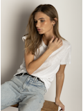 Slub Modern Crew Tee in White