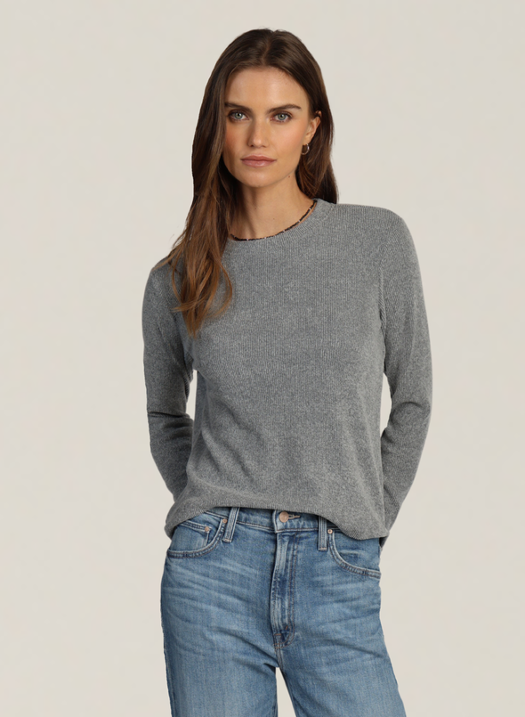 Cozy Rib Crewneck in Black