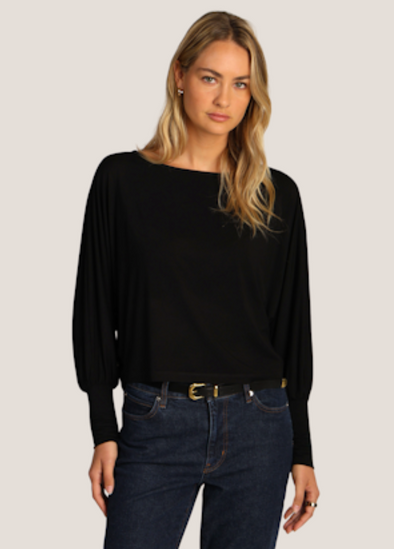 Dolman Sleeve Top in Black