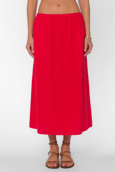 Filona Skirt in Saucy Red