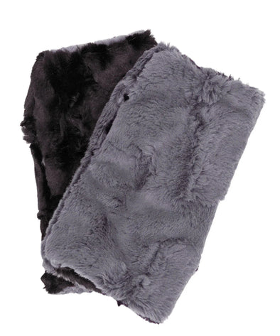 Reversible Fingerless Gloves in Cool Grey
