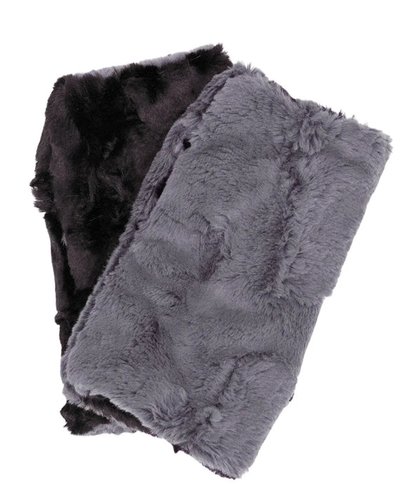 Reversible Fingerless Gloves in Cool Grey