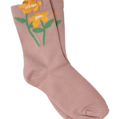 Pink Fleur Socks