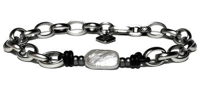 Frankie Bracelet in Pearl and Silver - Small
