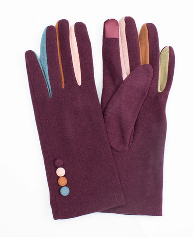 Brianna Touchscreen Glove in Burgundy