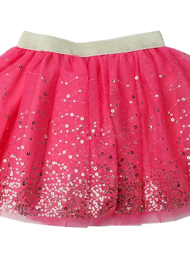 Gold Confetti Tutu in Hot Pink 2-6Y