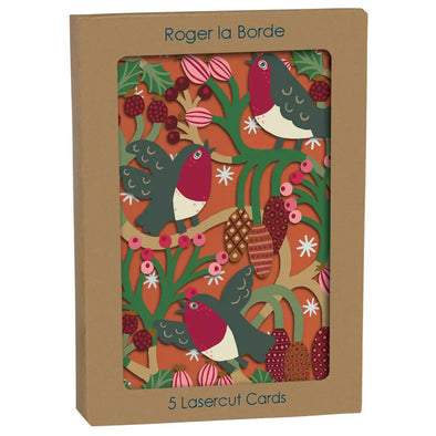 Christmas Chorus Laser Lasercut Card 5 Pack