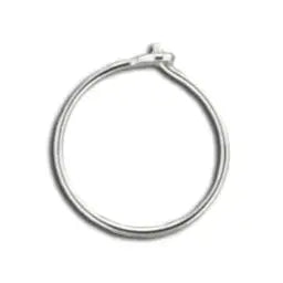 Thin Wire Hoop Earring Sterling Silver - 11mm