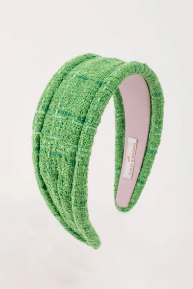 Tweed Headband in Green
