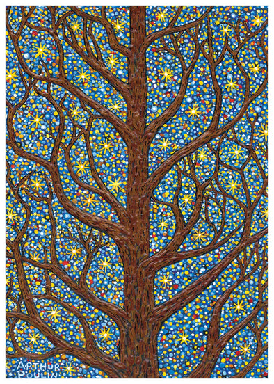 Starry Tree Foil Holiday Cards Boxed Set of 10
