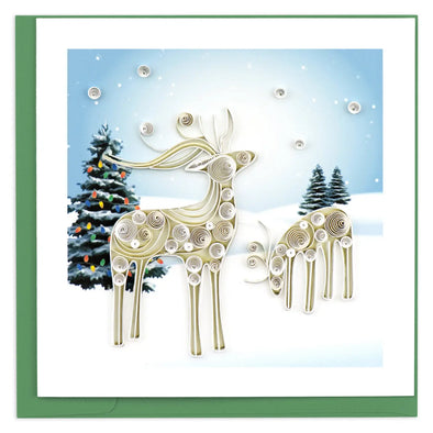 Quilled Snowy Reindeer Card