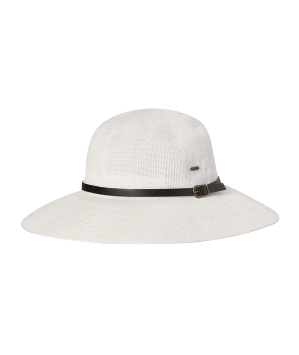 Leslie Wide Brim Sun Protection Hat in Off White