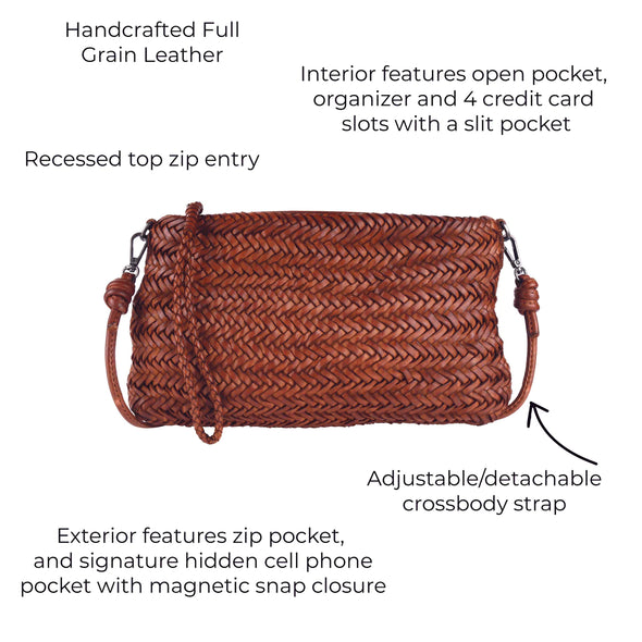 Hale Crossbody/Clutch Bag in Auburgine