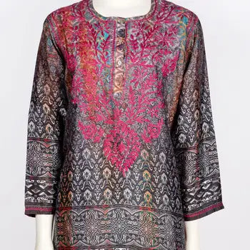 KDC Emb Tunic in Charcoal