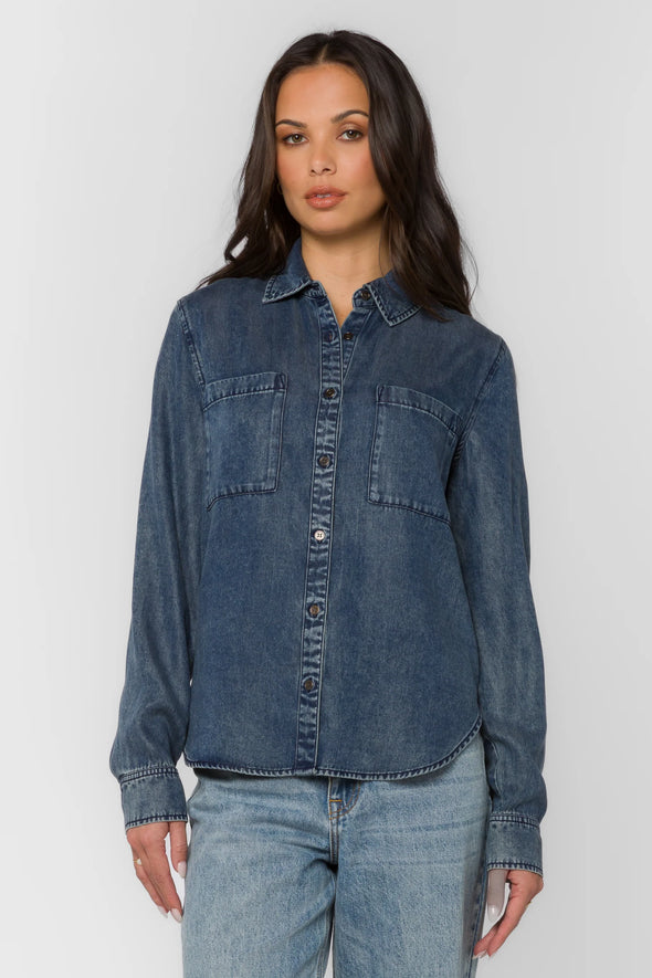 James Long Sleeve Top in Deep Water