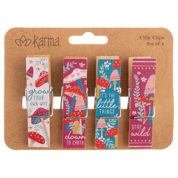 Mushroom Chip Clips Set of 4