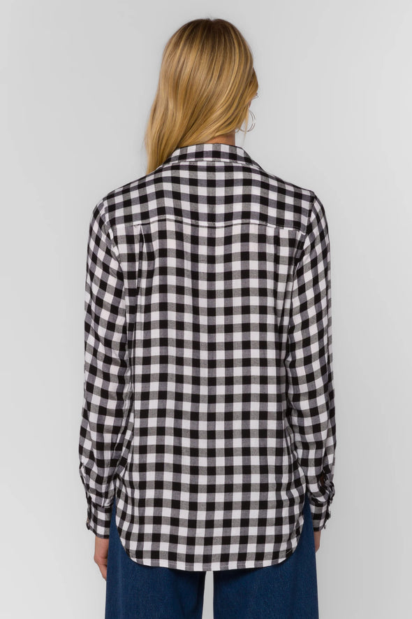 Kacia Gingham Shirt in Black/White