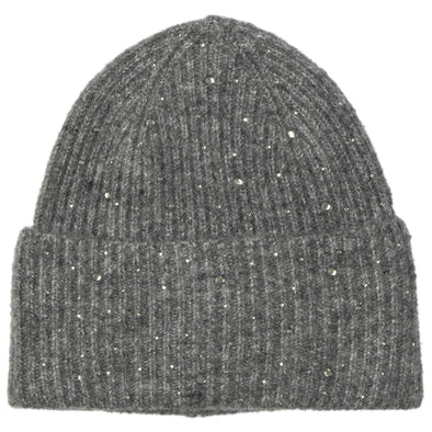Juliet Rhinestone Beanie in Grey