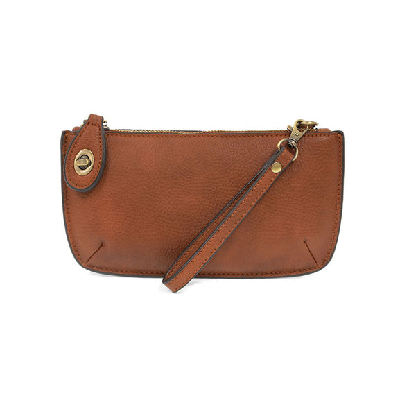 Mini Crossbody Wristlet Clutch in Dark Maple