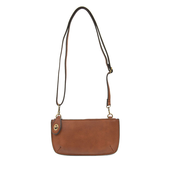 Mini Crossbody Wristlet Clutch in Dark Maple
