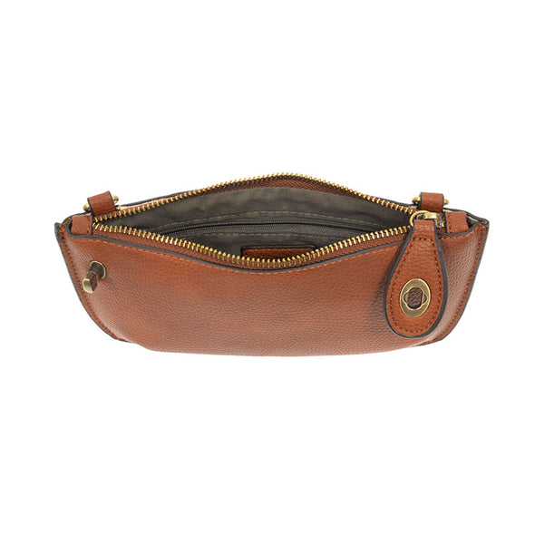 Mini Crossbody Wristlet Clutch in Dark Maple