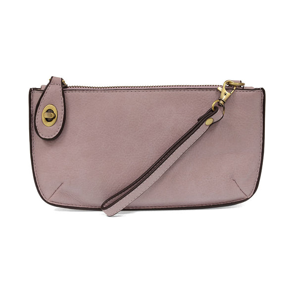 Mini Crossbody Wristlet Clutch in Petunia Purple