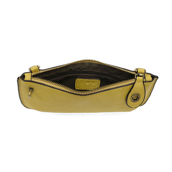 Mini Crossbody Wristlet Clutch in Shortbread Yellow