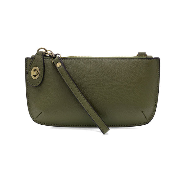 Mini Crossbody Wristlet Clutch in Olive Grove