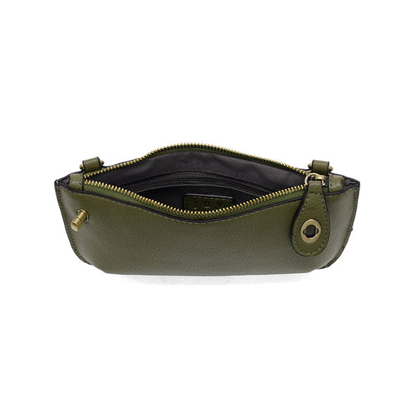 Mini Crossbody Wristlet Clutch in Olive Grove