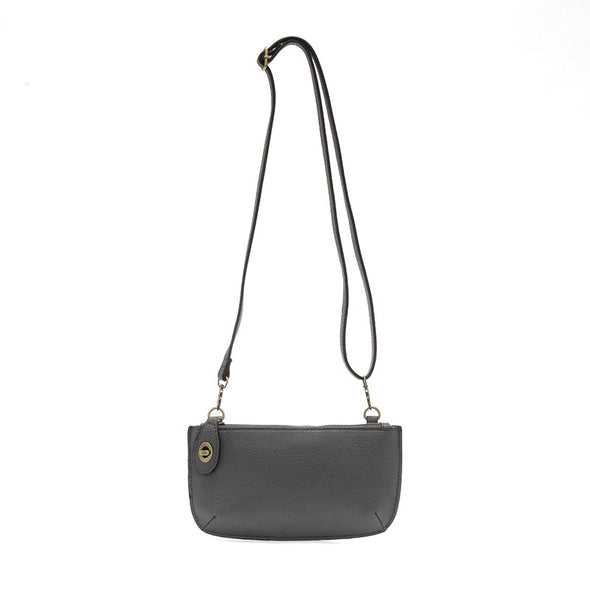 Mini Crossbody Wristlet Clutch in Shadow Grey
