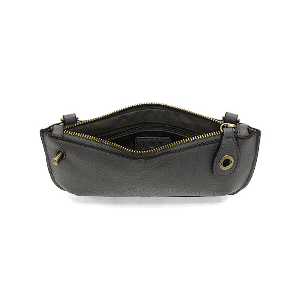 Mini Crossbody Wristlet Clutch in Shadow Grey