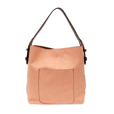 Classic Hobo Handbag in Crepe Pink