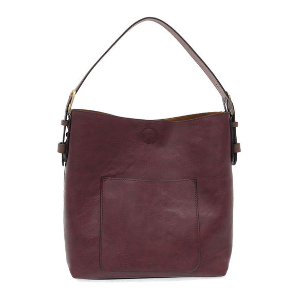 Classic Hobo Handbag in Blackberry/Coffee
