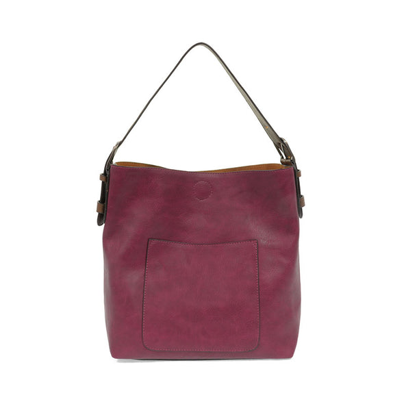 Classic Hobo Handbag in Mulberry/Coffee