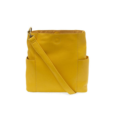 Kayleigh Side Pocket Bucket Bag in Bumblebee Yellow