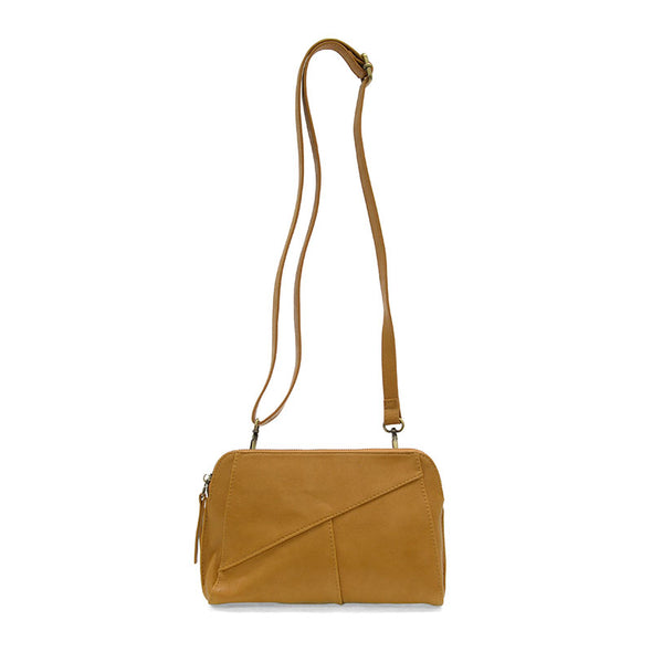 Gigi Crossbody with Woven Wristlet Strap in Mustard