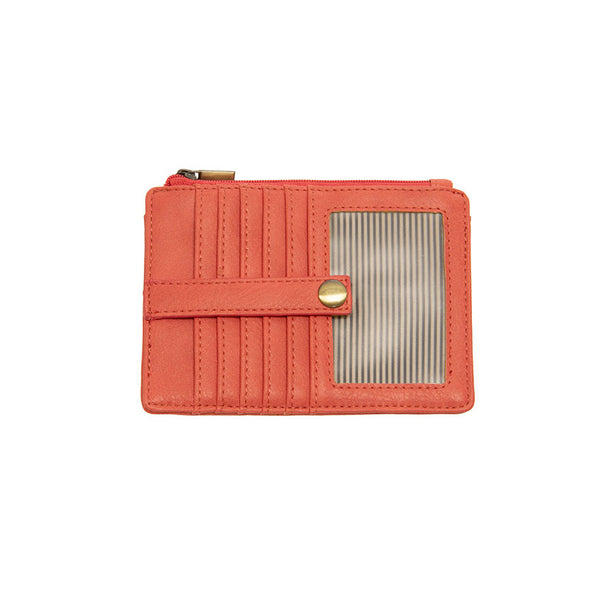 Penny Mini Travel Wallet in Living Coral