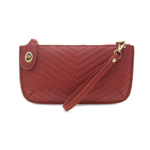 Quilted Mini Clutch in Garnet