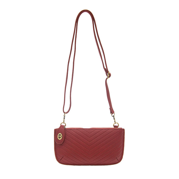Quilted Mini Clutch in Garnet