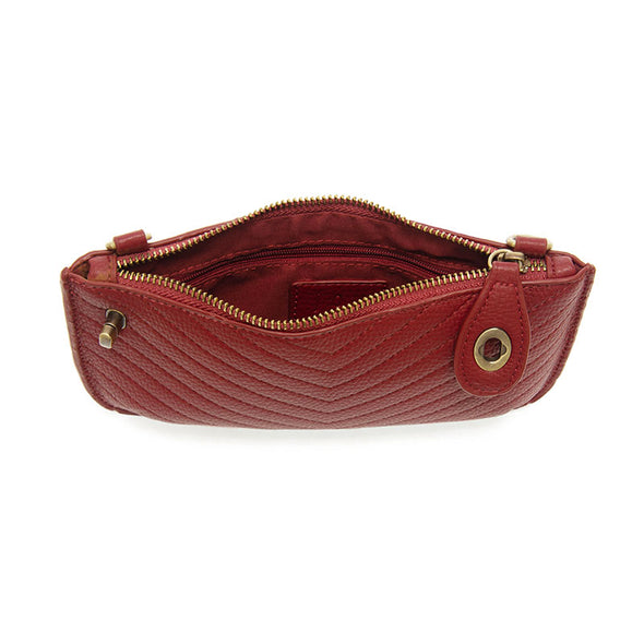 Quilted Mini Clutch in Garnet