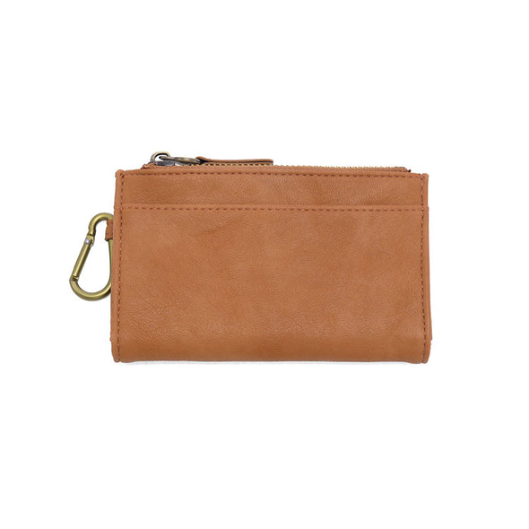Bobbie Bifold Wallet With Carabiner in Tawny