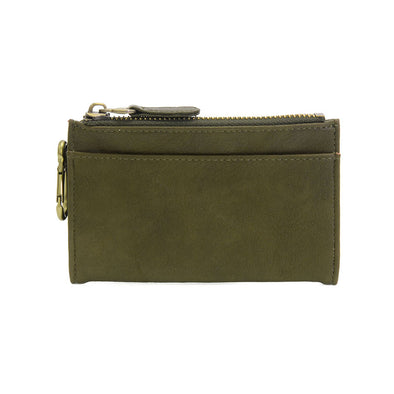Bobbie Bifold Wallet With Carabiner in Olive
