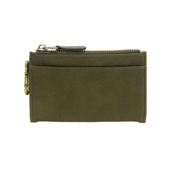 Bobbie Bifold Wallet With Carabiner in Olive