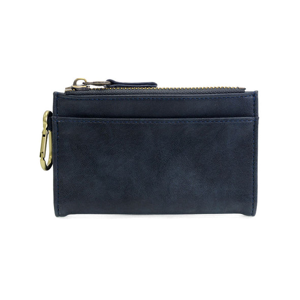 Bobbie Bifold Wallet With Carabiner in Navy