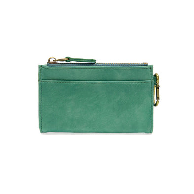 Bobbie Bifold Wallet With Carabiner in Turquoise
