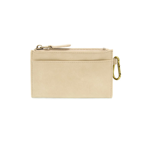 Bobbie Bifold Wallet With Carabiner in Linen