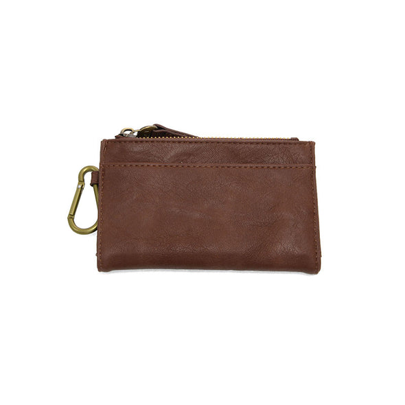 Bobbie Bifold Wallet With Carabiner in Walnut